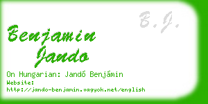 benjamin jando business card